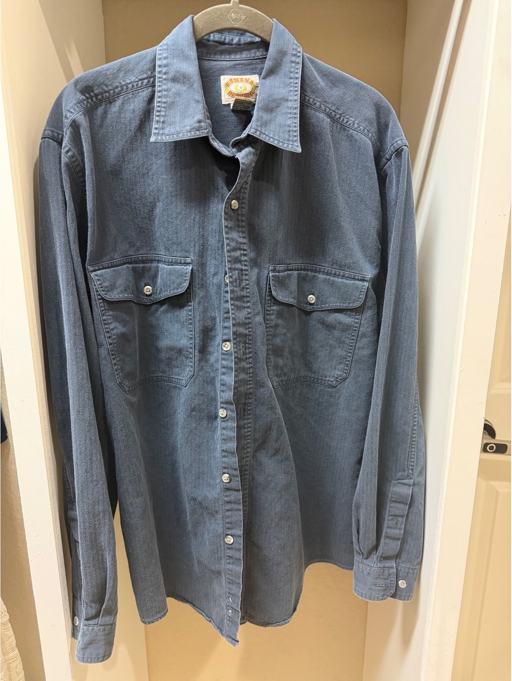 Vintage 80s Banana Republic button down Mill Valley Era coat of bananas
